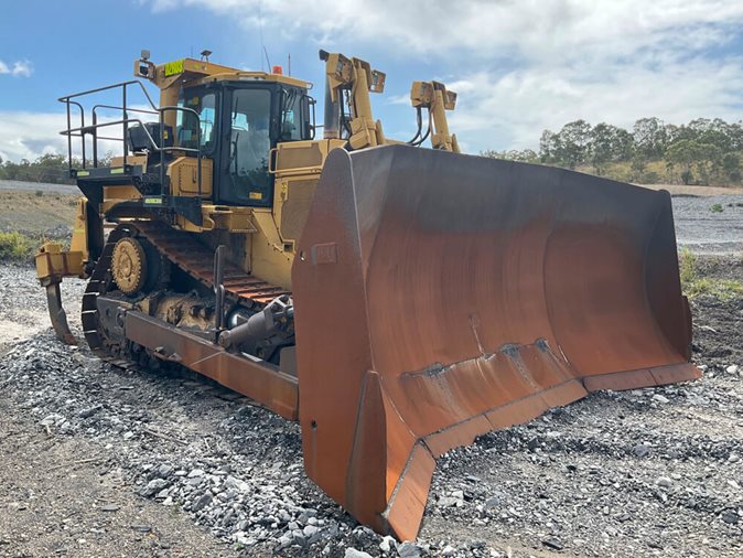 Yellow Caterpillar D9T Dozer (Steel Track) via auction.