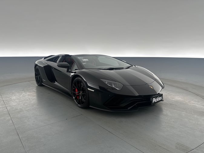 View black Lamborgini available via auction.