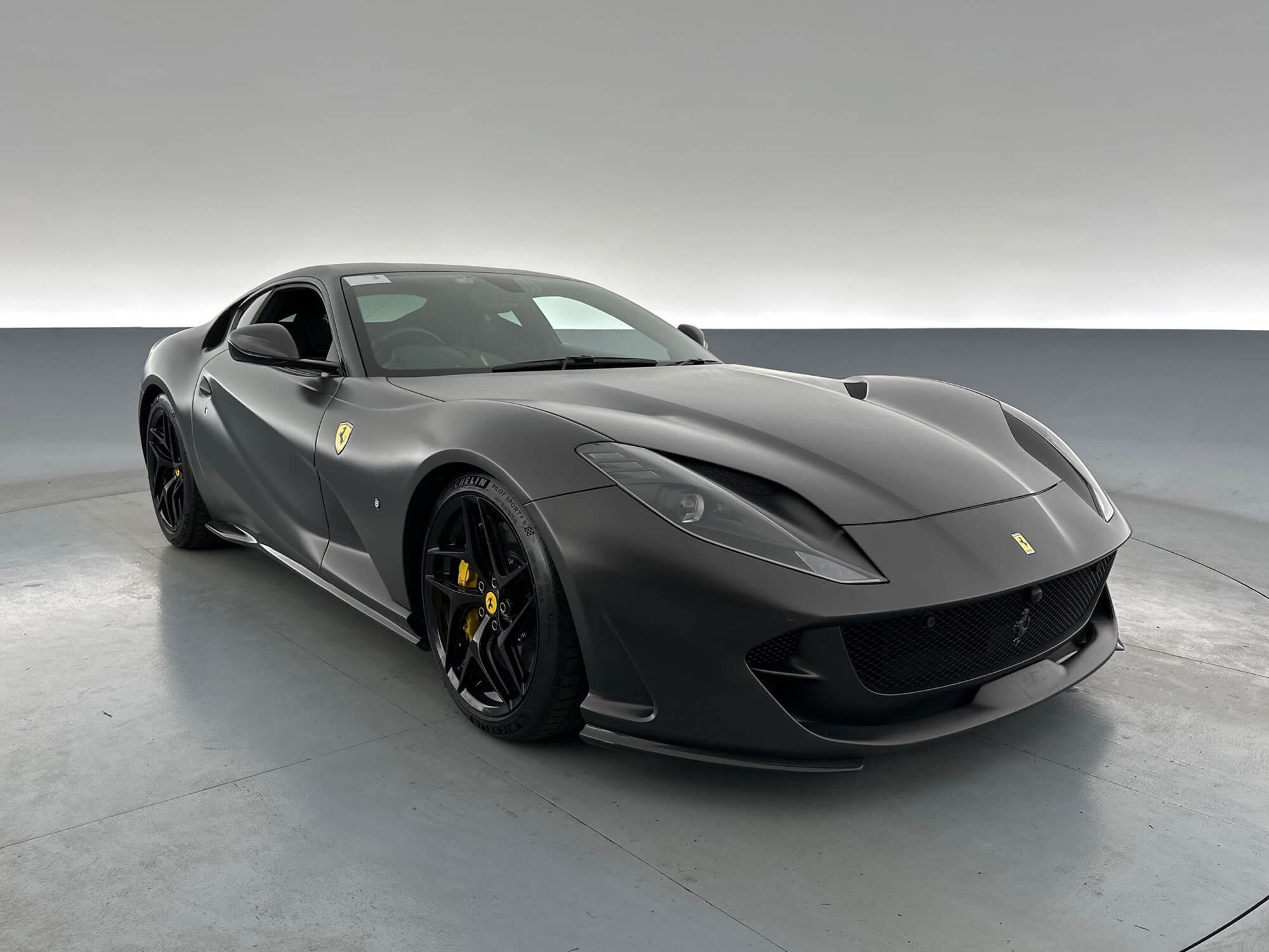 View a grey 2018 Ferrari 812 Superfast F152M available via auction.