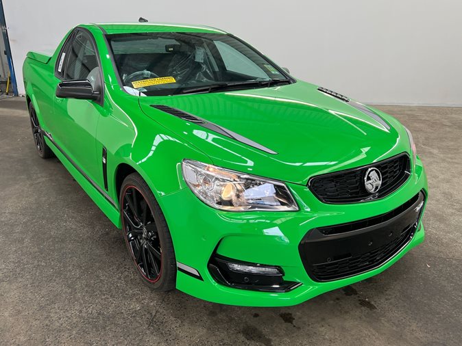 View a green 2017 Holden Ute available via auction.