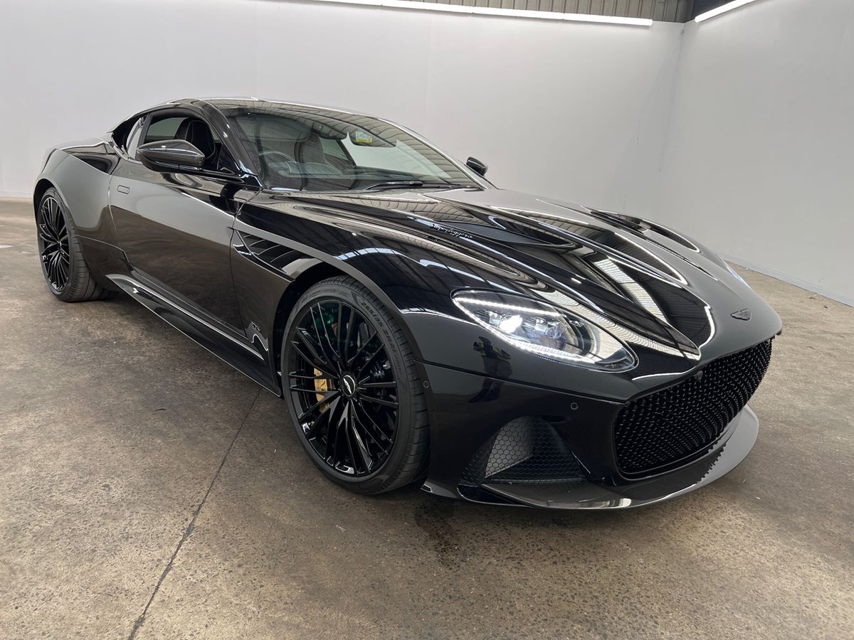 View black 2022 Aston Martin DBS available via auction.