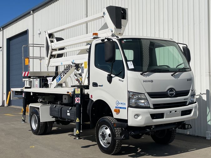 View white 2022 Hino 300 Wide 2 available via auction.